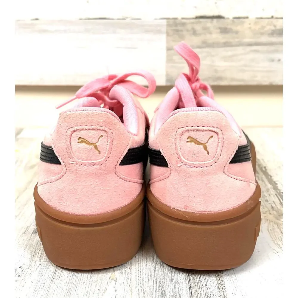 Puma Womens 10 Pink Club Era II Platform Sneakers Suede Casual NEW